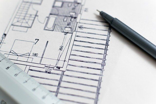 Etude sur plan de la structure d'un bâtiment